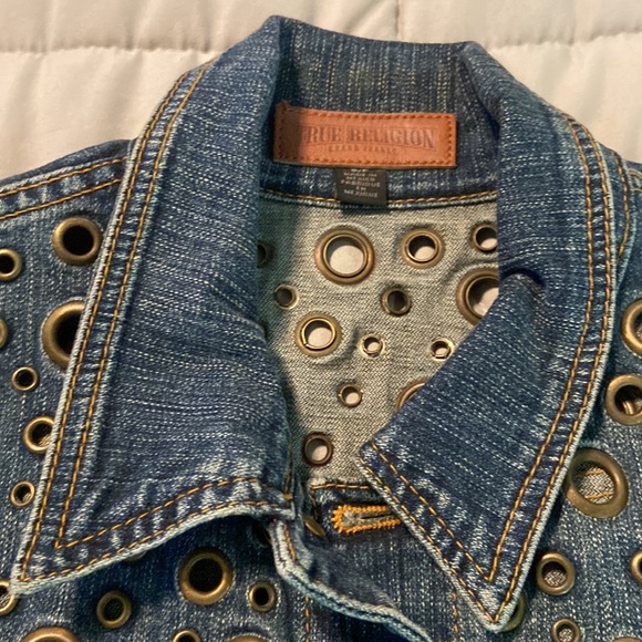 True Religion Studded Denim Vest - Picture 2 of 2
